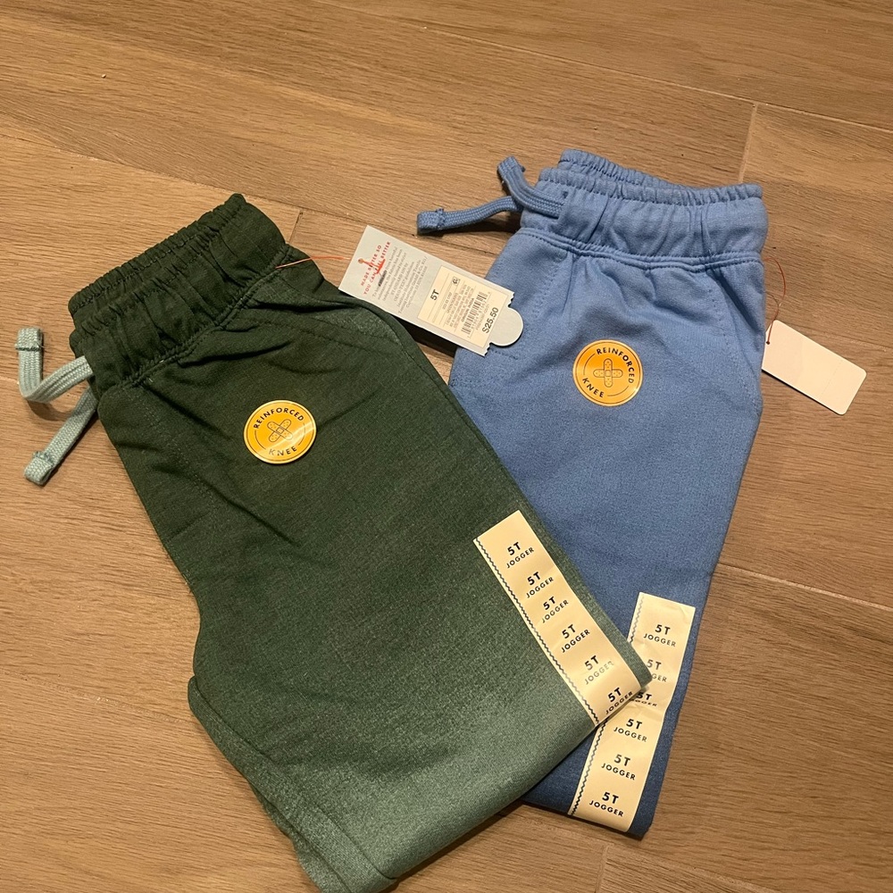 Boys Joggers Set - boys 5T Green & Blue Sweatpants